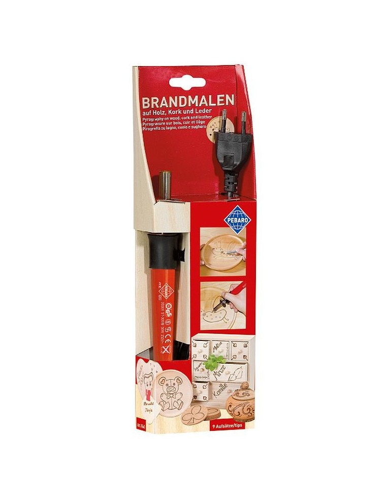 Pirograbador Profesional Pebaro 0260: Crea arte único en madera, cuero y corcho.