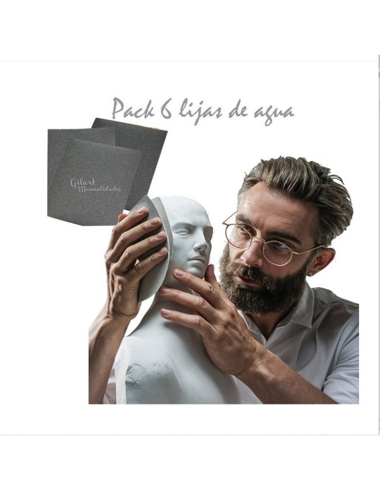 Pack 6 Lijas de Agua Grano 1000: La clave para acabados impecables en tus proyectos.