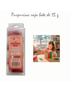 Purpurina roja Amelie 15 g no tóxica para manualidades | Gilart