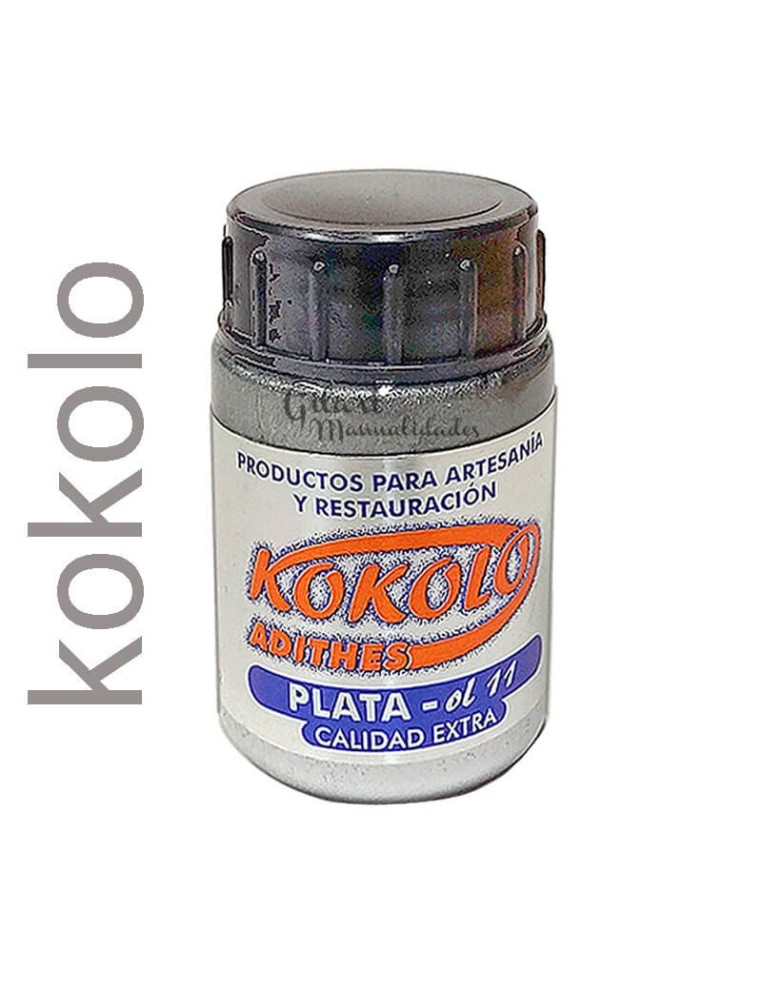 Plata líquida al alcohol Kokolo 35 ml para acabados metálicos decorativos