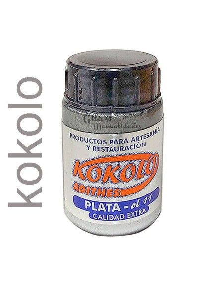 Plata líquida al alcohol Kokolo 35 ml para acabados metálicos decorativos