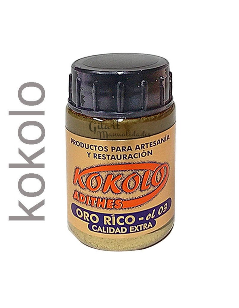 Oro rico líquido Kokolo Adithes 35 ml para decoración y restauración