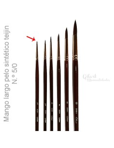Pincel redondo acrílico Teijin Gilart n.º 00000, ideal para detalles finos