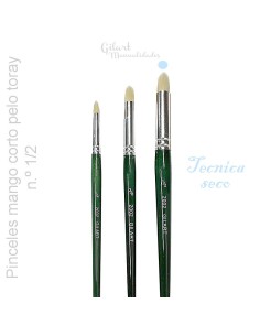 Pincel seco Gilart pelo Toray serie 2002 mangos cortos 1/4