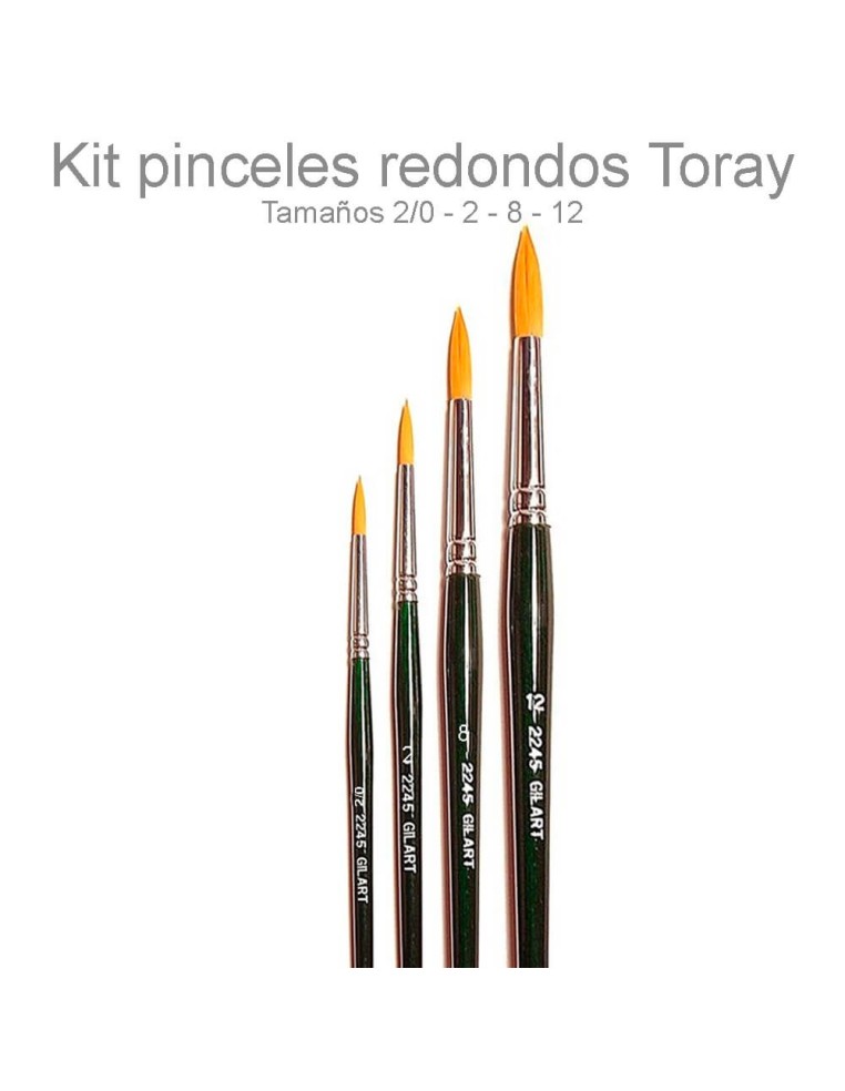 Kit Pinceles Redondo Toray Gilart 2245: Calidad superior para tus creaciones artísticas.