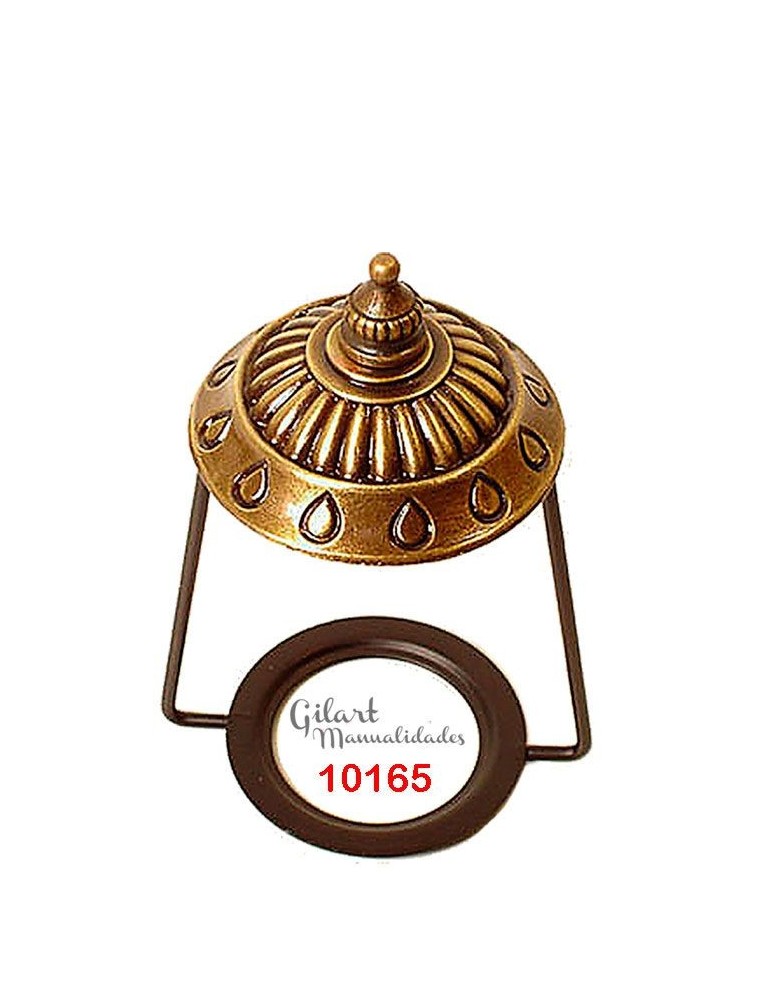 Lira Zamak Cobre Envejecido 100x65mm para Lámparas Tiffany de metacrilato.