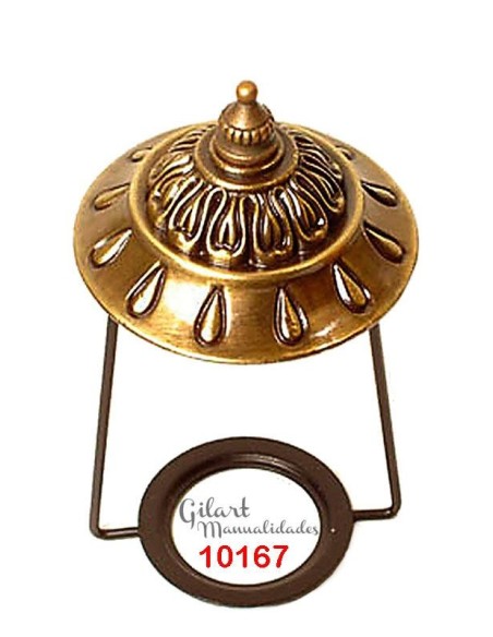 Soporte Lira Zamak Cobre Envejecido (120x85mm) para pantallas Tiffany