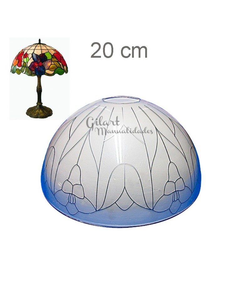Pantalla Tiffany DIY 20 cm con diseño floral de tulipanes ideal para lámparas decorativas
