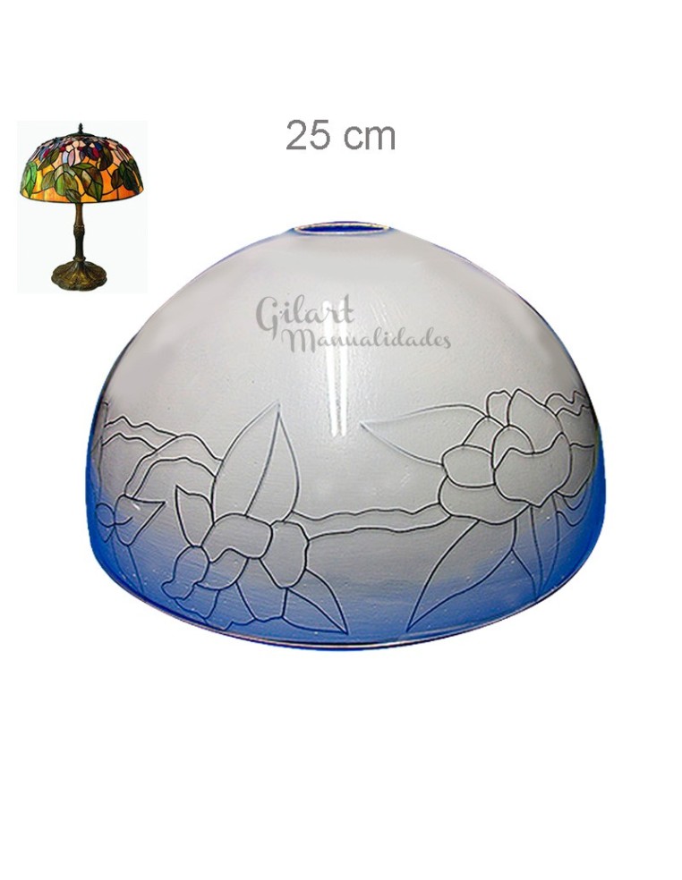 Pantalla Tiffany DIY metacrilato 25cm con diseño de rosas grandes para lámparas
