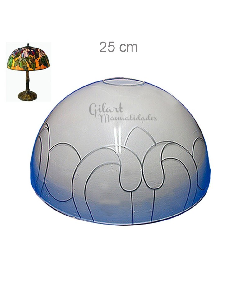 Pantalla Tiffany DIY metacrilato 25cm con ornamento para lámparas creativas