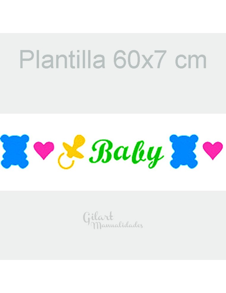 Plantilla stencil baby Stamperia 60x7 cm con diseños ideales para decorar proyectos infantiles