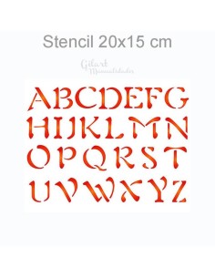 Plantilla stencil Abecedario Mayúsculas Stamperia para manualidades y scrapbooking