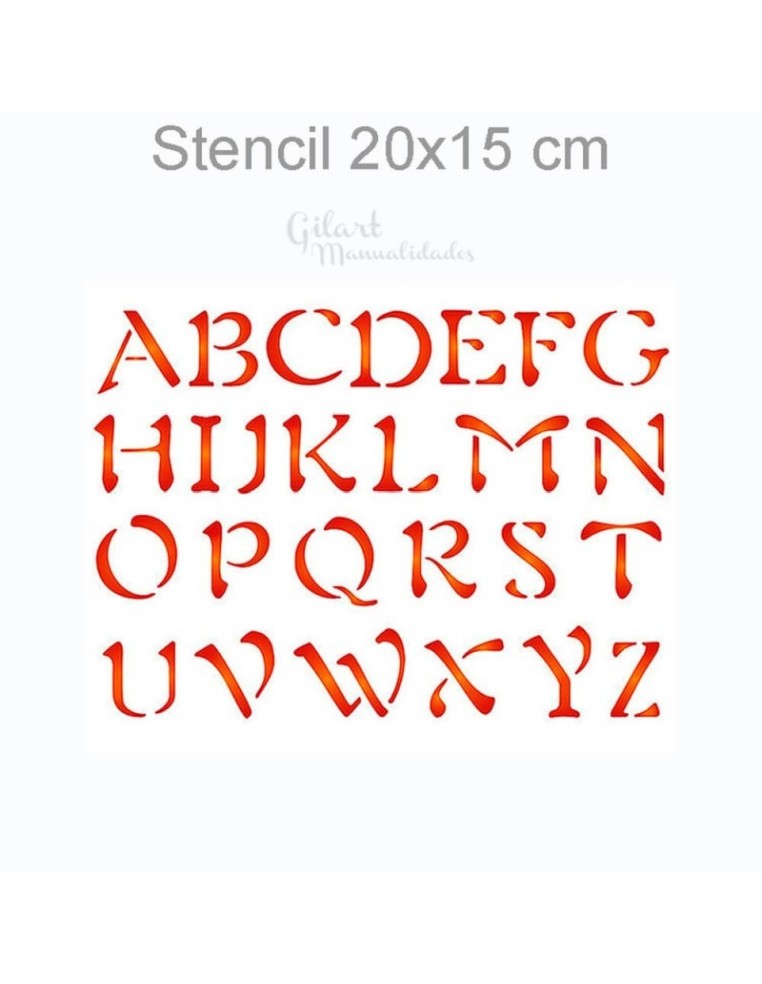 Plantilla stencil Abecedario Mayúsculas Stamperia para manualidades y scrapbooking