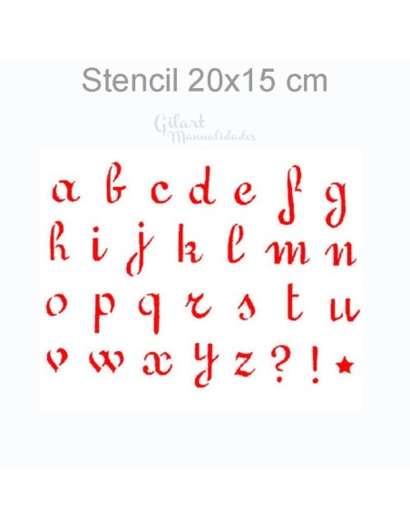 Plantilla stencil Abecedario Minúsculas Stamperia ideal para personalizar proyectos