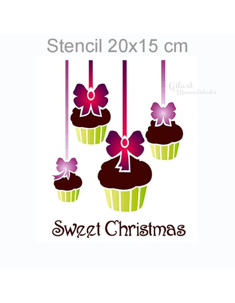 Plantilla stencil Abecedario Sweet Christmas Stamperia ideal para decoración navideña