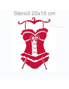 Plantilla stencil Corsé Stamperia 20x15 cm ideal para decorar con estilo romántico