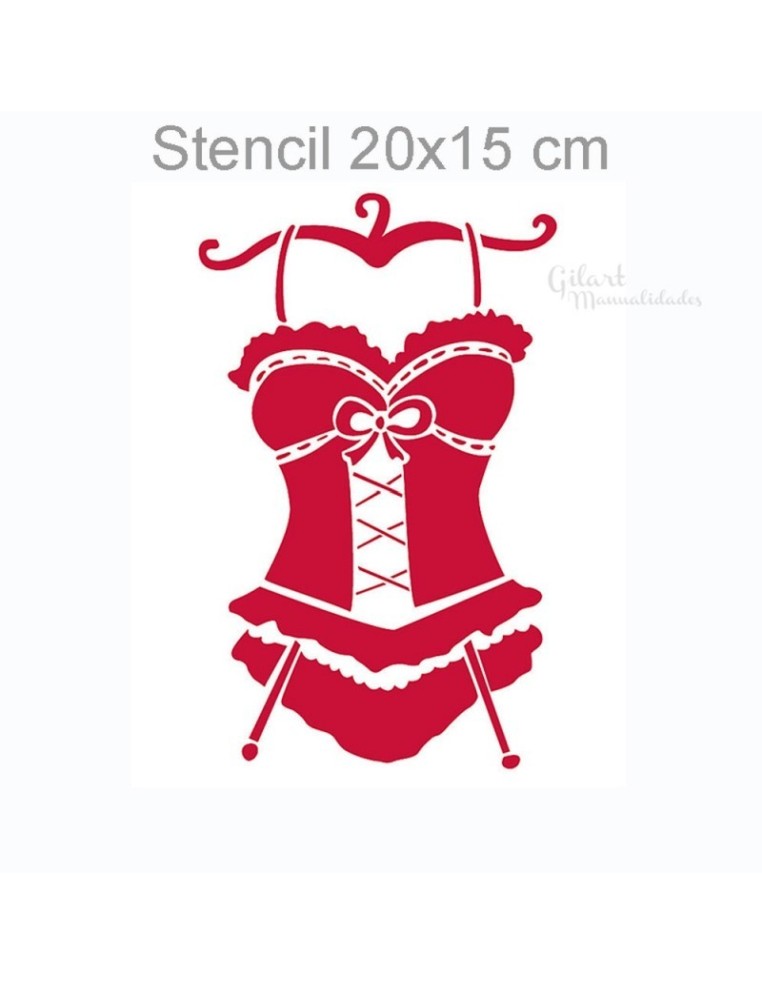 Plantilla stencil Corsé Stamperia 20x15 cm ideal para decorar con estilo romántico