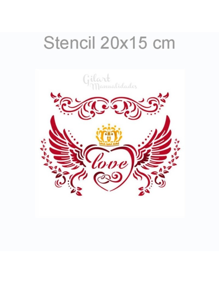 Plantilla stencil Love Stamperia 20x15 cm perfecto para diseños creativos y románticos