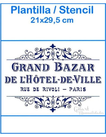 Chica estampando sobre tela con plantilla decorativa 210x297 mm y pintura para estarcido.