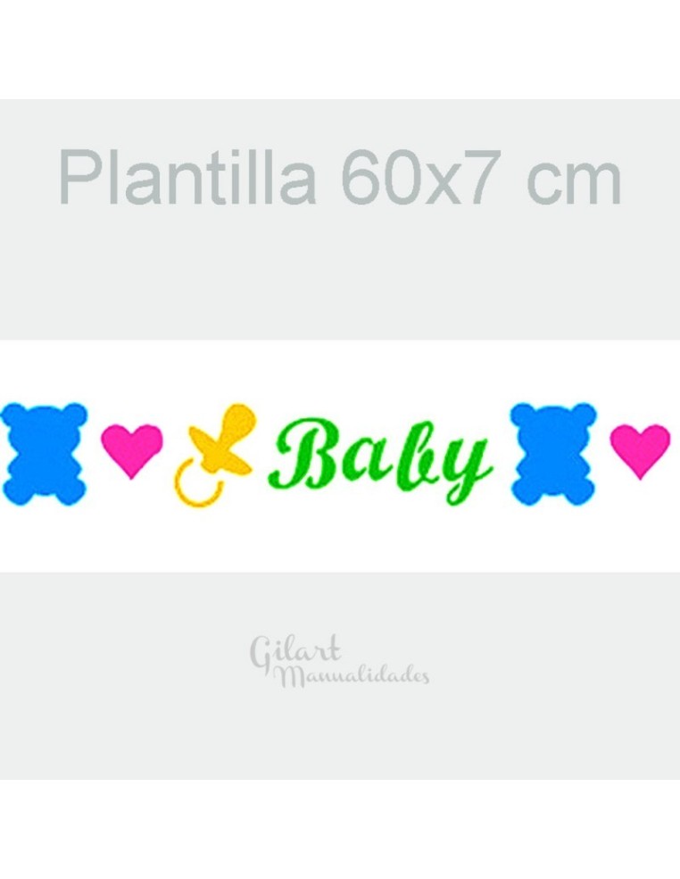 Plantilla stencil Baby Stamperia 60x7 cm ideal para crear diseños infantiles precisos