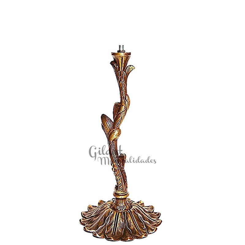 Pie de lámpara árbol base hojas tipo bronce 28 cm ref. 10055