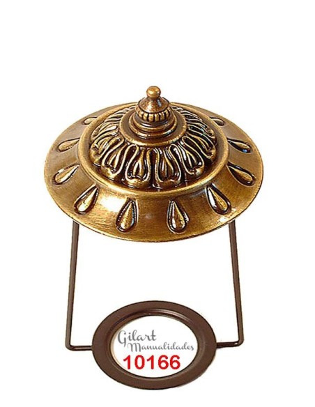 Soporte Lira Zamac Cobre Envejecido (100x85mm) para pantallas Tiffany