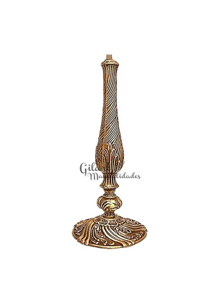 Pie de Lámpara Pera Zamak Estilo Bronce 31 cm, base ideal para lámparas Tiffany