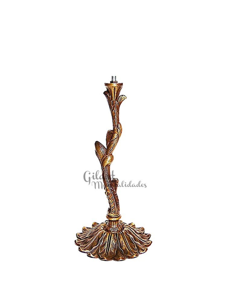 Pie de lámpara árbol zamak estilo bronce 28 cm para lámparas y proyectos DIY