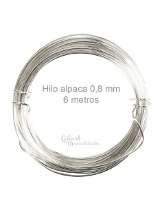 Alambre Alpaca 0.8 mm 6 metros de Gilart, perfecto para tus creaciones de bisutería.