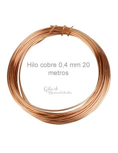 Hilo de cobre fino dorado 0.4 mm x 20 metros para tus creaciones de joyería Gilart.