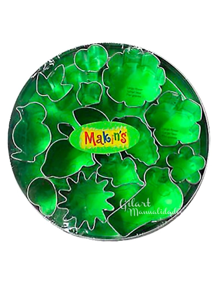 Cortadores, flores y hojas Makins 15 piezas para diseños naturales en manualidades