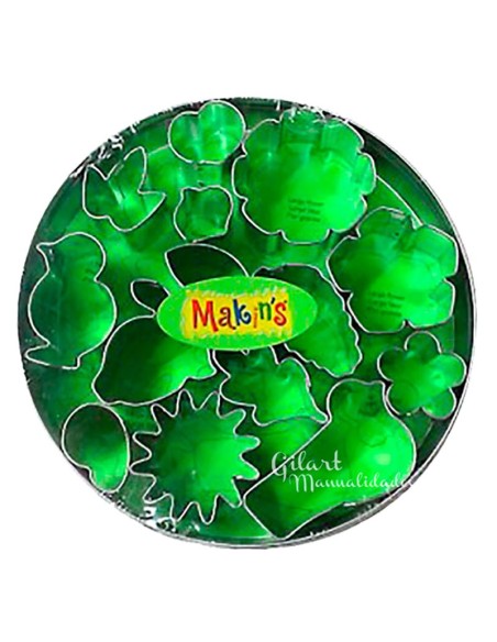Cortadores, flores y hojas Makins 15 piezas para diseños naturales en manualidades