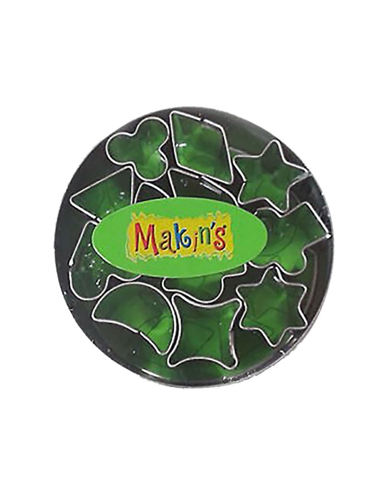 Cortadores mini geo Makins 12 piezas para formas precisas en arcilla y manualidades