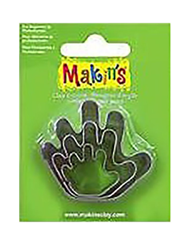 Cortadores, manos Makins 3 uds. para barro, arcilla, pastas y manualidades