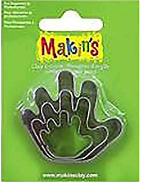 Cortadores, manos Makins 3 uds. para barro, arcilla, pastas y manualidades