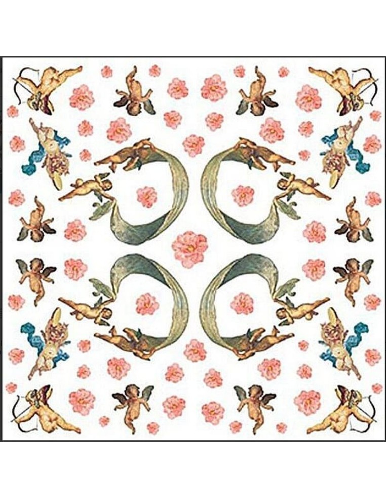Papel de Arroz Stamperia modelo Ángeles ideal para técnicas de decoupage.