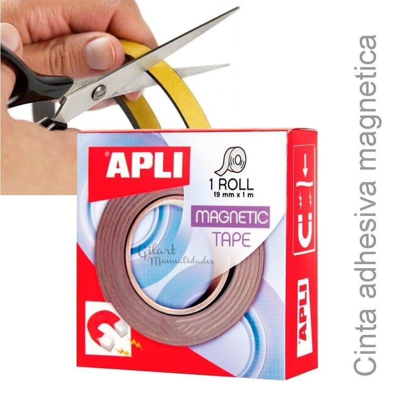 Cinta magnética adhesiva apli 19 mm x 1 m