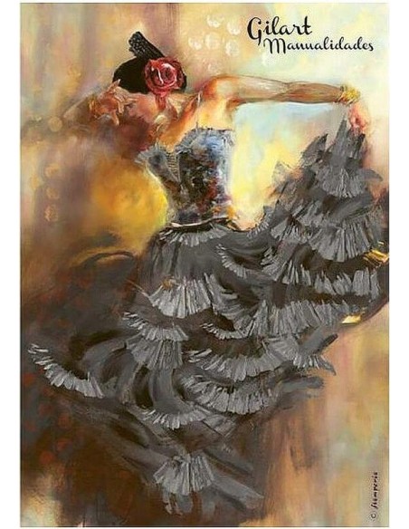 Papel arroz decoupage Stamperia A4 La Balaoira ideal para decorar y personalizar