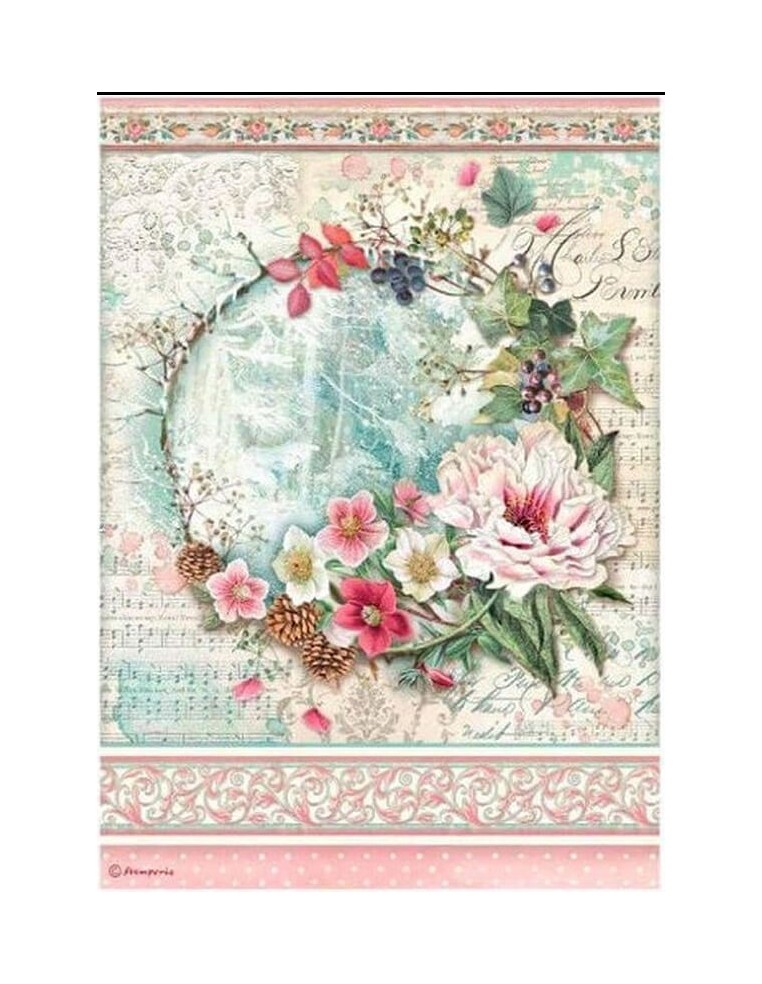 Papel arroz decoupage Stamperia A4 Sweet winter ideal para decorar madera o cristal