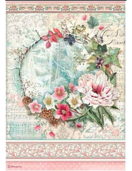 Papel arroz decoupage Stamperia A4 Sweet winter ideal para decorar madera o cristal Papel arroz decoupage Stamperia A4 Sweet winter ideal para decorar madera o cristal