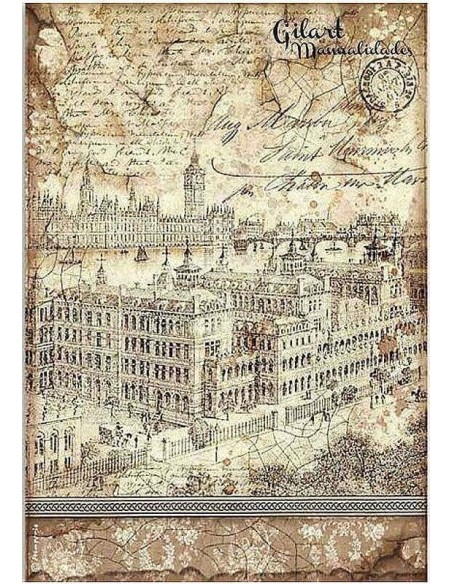 Papel arroz decoupage Stamperia Lady Vagabond Londres, perfecto para decorar manualidades Papel arroz decoupage Stamperia Lady Vagabond Londres, perfecto para decorar manualidades