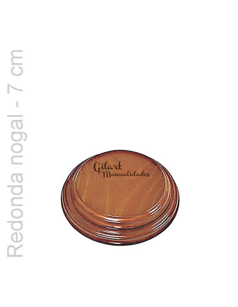 Comprar Peanas de madera redondas barnizadas en nogal | Gilart