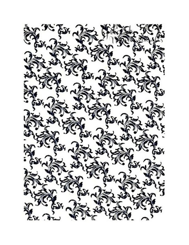 Papel scrapbooking blanco ramo azul 50×70 cm ideal para decoración y álbumes