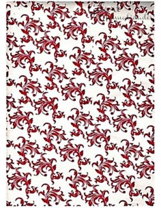 Papel scrapbooking Blanco Ramos Sanguíneos 50×70 cm para álbumes y decoración creativa