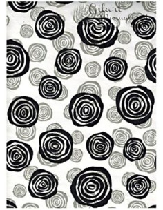 Papel scrapbooking Blanco Círculos 50×70 cm para álbumes, tarjetas y decoración moderna