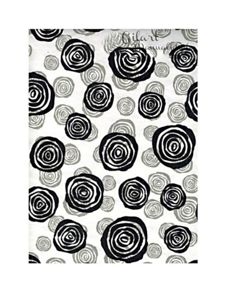 Papel scrapbooking Blanco Círculos 50×70 cm para álbumes, tarjetas y decoración moderna