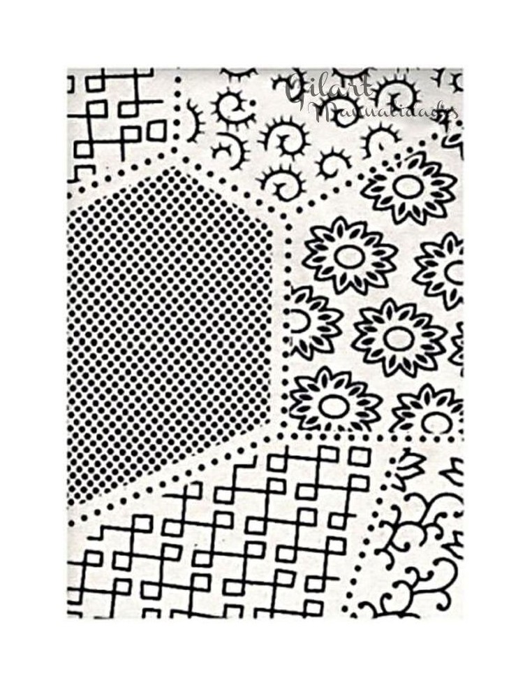 Papel Scrapbooking Blanco Patchwork 50×70 cm para álbumes, tarjetas y decoración creativa