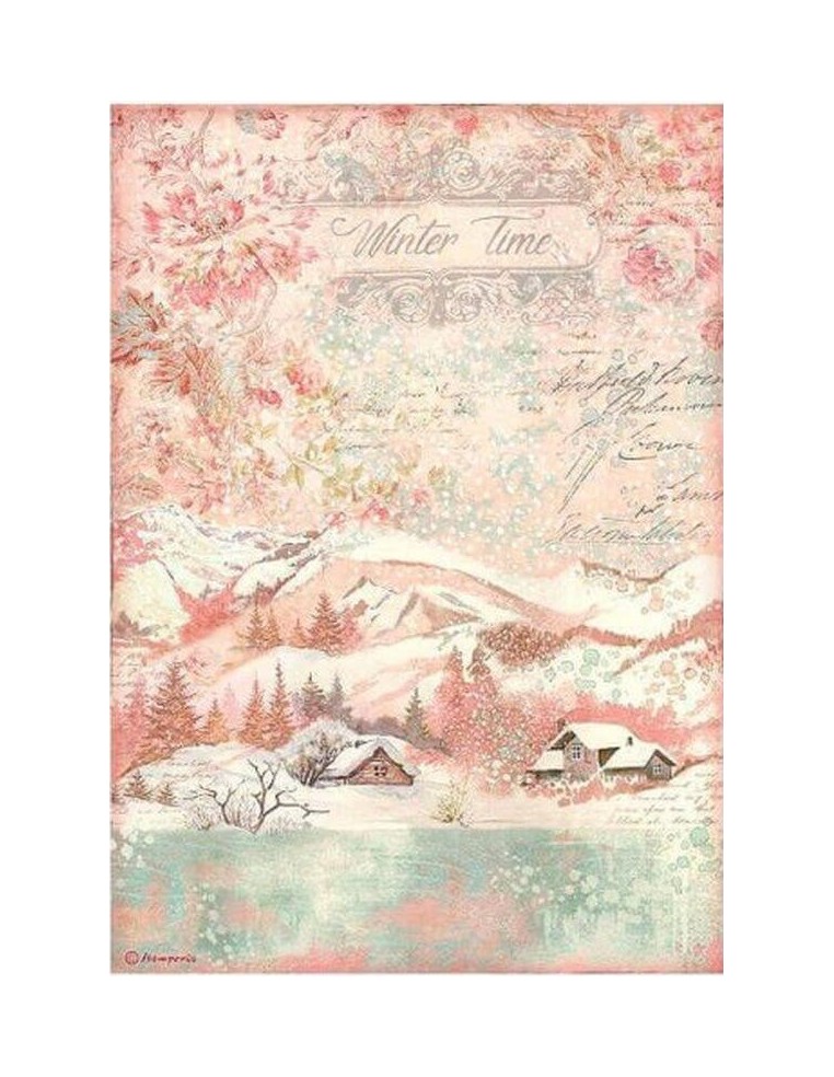 Comprar Papel arroz A4 Stamperia Sweet Winter DFSA4726 | Gilart