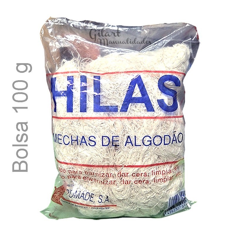 Hilas de algodón 100 % bolsa 100 g