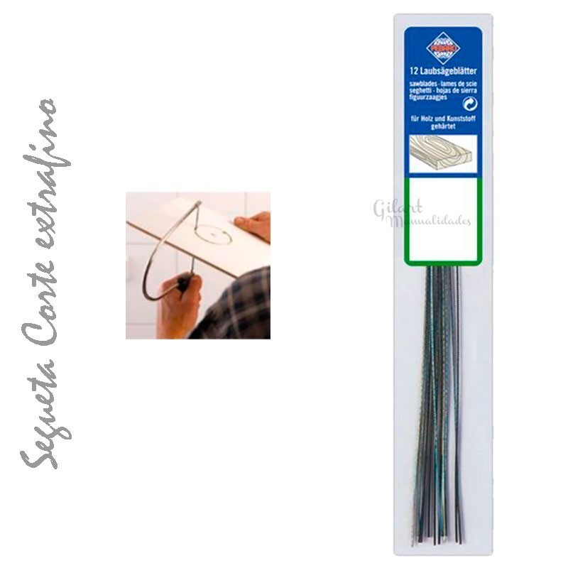 Pelos de sierra extrafinos para madera - Set de 12 uds.